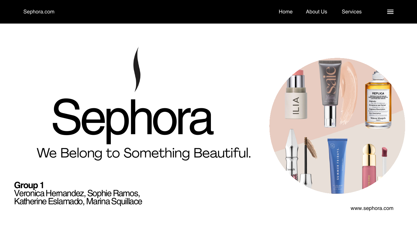 Sephora research and strategy presentation cover